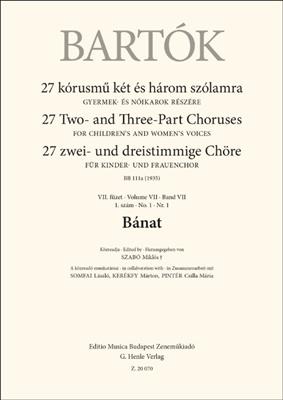 Béla Bartók: Banat: Frauenchor mit Begleitung