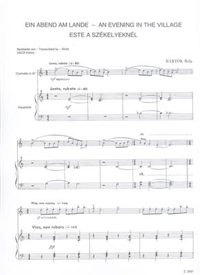 Béla Bartók: Ein Abend am Lande - Tanz der Slovaken: Klarinette mit Begleitung