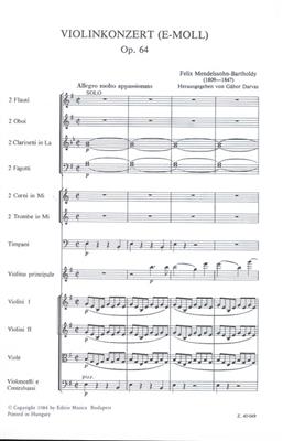Felix Mendelssohn Bartholdy: Violinkonzert E-Moll Op. 64: Orchester mit Solo