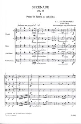 Pyotr Ilyich Tchaikovsky: Serenade für Streicher op. 48: Streichorchester