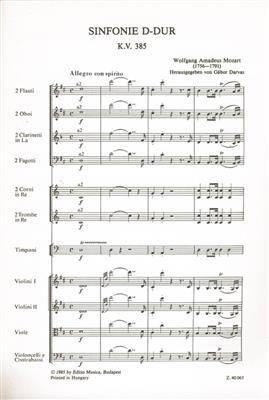 Wolfgang Amadeus Mozart: Sinfonie D-Dur, KV 385: Orchester