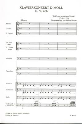 Wolfgang Amadeus Mozart: Klavierkonzert d-Moll, KV 466: Orchester mit Solo
