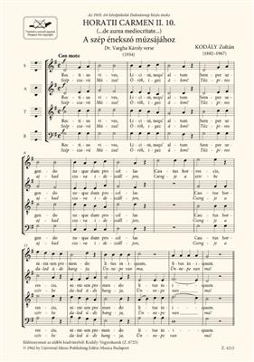 Zoltán Kodály: Horatii Carmen II.10: Gemischter Chor A cappella