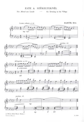 Béla Bartók: Ein Abend am Lande: Harfe Solo