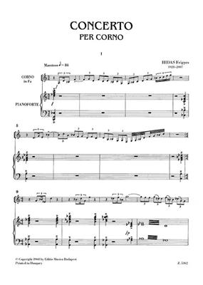 Frigyes Hidas: Konzert für Horn und Orchester: Horn mit Begleitung