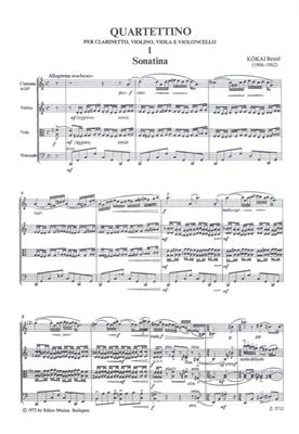 Rezsö Kókai: Quartettino für Klarinette, Violine, Viola und V: Kammerensemble