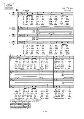 Béla Bartók: 15 ungarische Volkslieder: Männerchor A cappella