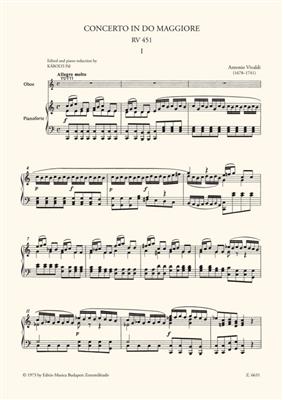 Antonio Vivaldi: Concerto in do maggiore per oboe e pianoforte, R: Oboe mit Begleitung