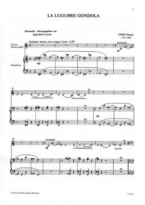 Franz Liszt: La Lugubre Gondola: Violine mit Begleitung