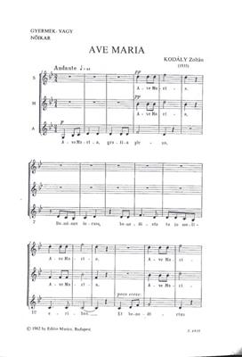 Zoltán Kodály: Ave Maria: Frauenchor A cappella