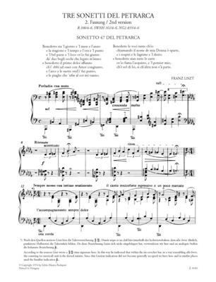 Franz Liszt: Tre Sonetti Di Petrarca: Klavier Solo