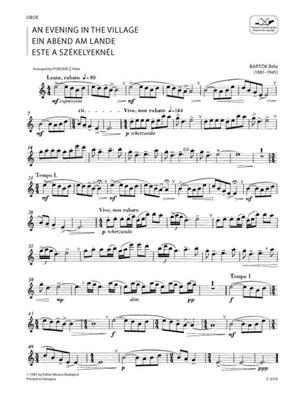 Béla Bartók: Ein Abend am Lande für Oboe und Klavier: Oboe mit Begleitung