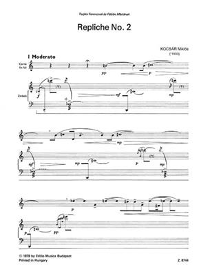 Miklós Kocsár: Repliche No. 2 für Horn und Cimbalom (oder Klavi: Horn mit Begleitung