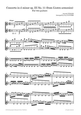 Antonio Vivaldi: Concerto in d minor, Op. 3 No. 11: (Arr. Guy Cuyvers): Gitarre Duett