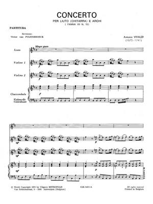Antonio Vivaldi: Concerto in D Major: Orchester