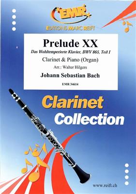 Johann Sebastian Bach: Prelude XX: (Arr. Walter Hilgers): Klarinette mit Begleitung