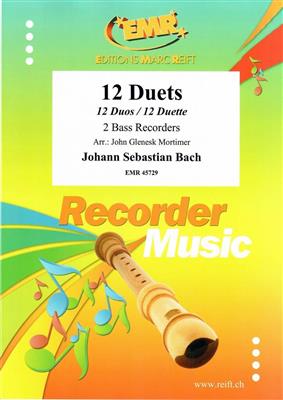 Johann Sebastian Bach: 12 Duets: (Arr. John Glenesk Mortimer): Blockflöte Duett