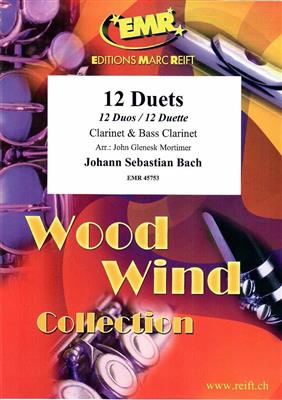Johann Sebastian Bach: 12 Duets: (Arr. John Glenesk Mortimer): Klarinette Duett