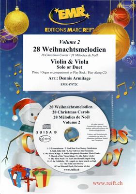 28 Weihnachtsmelodien Vol. 2: (Arr. Dennis Armitage): Streicher Duett
