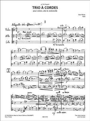 Jean Rivier: Trio à cordes: Streichtrio