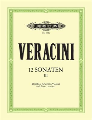 Francesco Maria Veracini: 12 Sonatas Op.1 Vol.3: Altblockflöte mit Begleitung