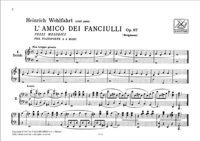 H. Wohlfart: L'Amico Dei Fanciulli Op. 87: Klavier vierhändig