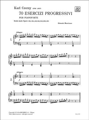 Carl Czerny: 70 Esercizi Progressivi: Klavier Solo