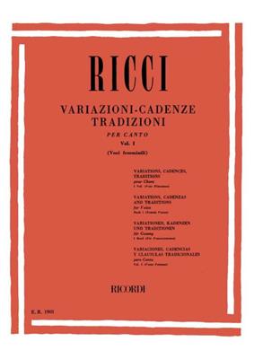 Variazioni - Cadenze Tradizioni per Canto Vol. I