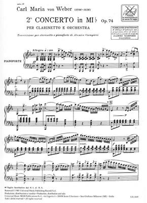Carl Maria von Weber: Concerto N. 2 In Mi Bem. Op. 74: Klarinette mit Begleitung