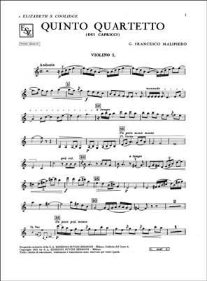 Gian Francesco Malipiero: Quinto Quartetto: Streichquartett
