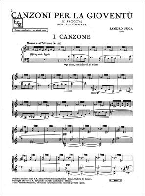 Sandro Fuga: Canzoni Per La Gioventú (1950): Klavier Solo