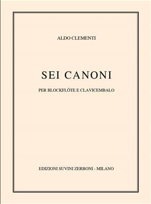 Aldo Clementi: Sei Canoni (1990): Altblockflöte mit Begleitung