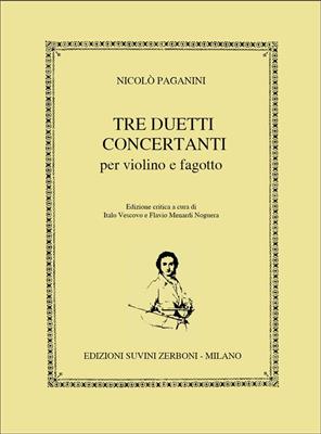 Niccolò Paganini: 3 Duetti Concertanti Per Violino E Fagotto: Gemischtes Duett