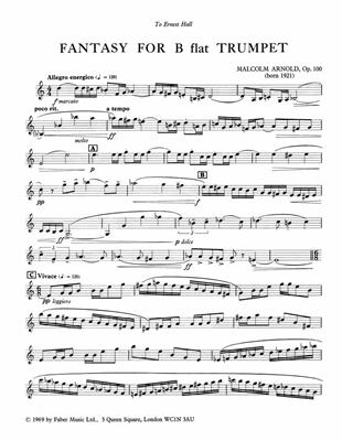 Malcolm Arnold: Fantasy for Trumpet: Trompete Solo