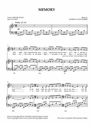 Andrew Lloyd Webber: Memory: Klavier, Gesang, Gitarre (Songbooks)