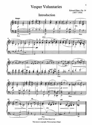 Edward Elgar: Vesper Voluntaries Op.14: Orgel