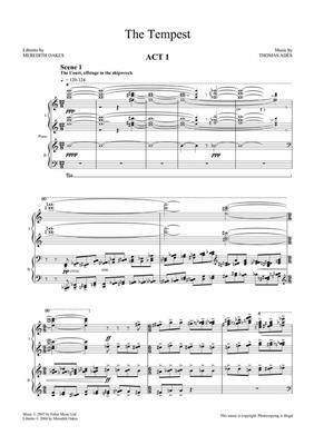 Thomas Adès: The Tempest: Opern Klavierauszug