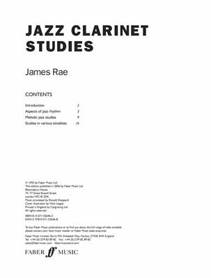 James Rae: Jazz Clarinet Studies: Klarinette Solo