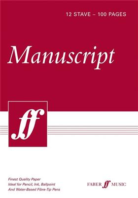 Manuscript A4 12-stave 100pp (white pad): Notenpapier