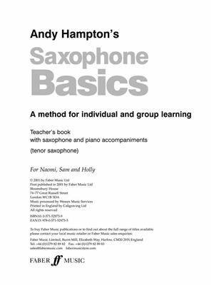 Saxophone Basics - (Tenor Sax)