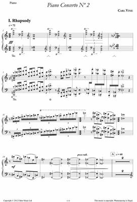 Carl Vine: Piano Concerto No.2: Orchester mit Solo