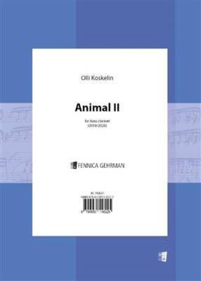 Olli Koskelin: Animal II for bass clarinet: Bassklarinette