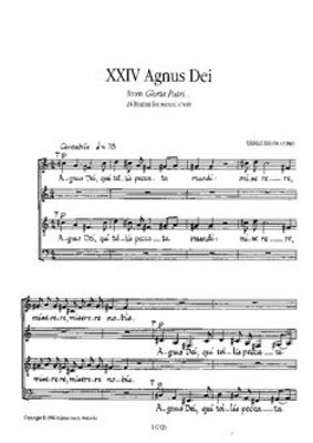 Urmas Sisask: Gloria Patri Opus 17/24 Agnus Dei: Gemischter Chor mit Begleitung