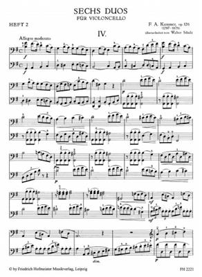 Friedrich August Kummer: Sechs Duos, op. 126, Teil 2: (Arr. Schulz): Cello Duett