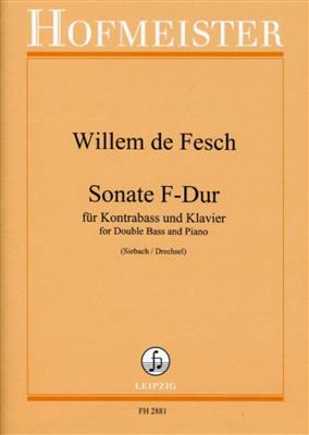 Willem de Fesch: Sonate F-Dur: (Arr. Siebach): Kontrabass mit Begleitung