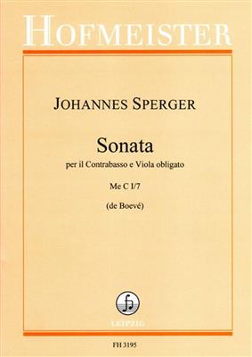 Johannes Sperger: Sonata per il Contrabasso e Viola obligato: (Arr. Wies de Boeve): Kammerensemble