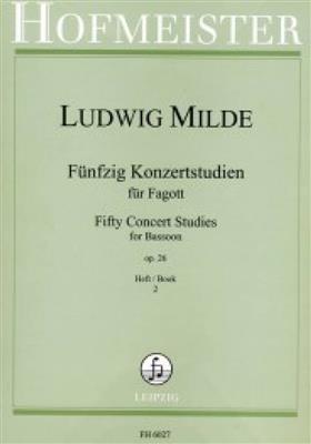 Ludwig Milde: 50 Konzertstudien, op. 26, Heft 2: Fagott Solo