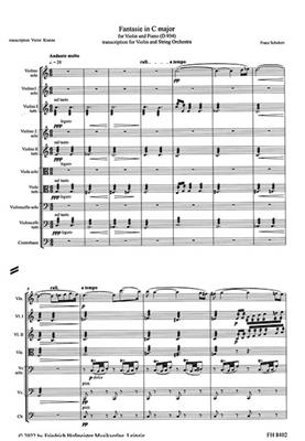 Franz Schubert: Fantasie für Violine und Klavier D934: (Arr. Victor Kissine): Streichorchester mit Solo
