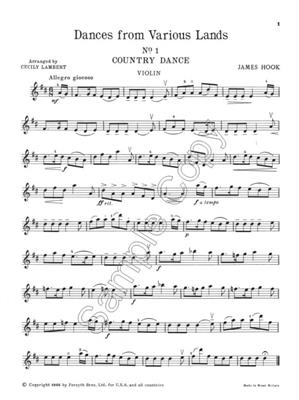 Dances from Various Lands: (Arr. Cecily Lambert): Violine mit Begleitung