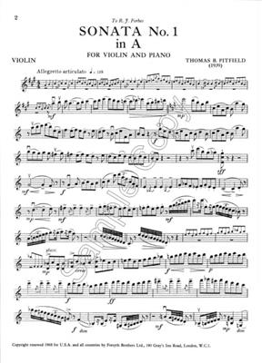 Thomas Pitfield: Sonata in A for Violin and Piano: Violine mit Begleitung